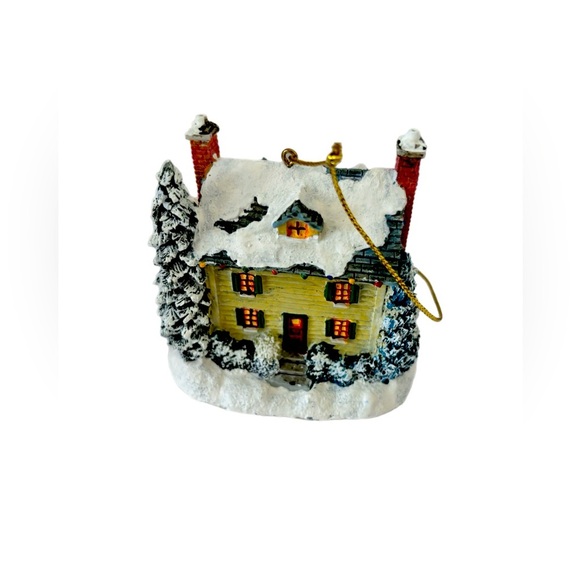 Thomas Kinkade’s illuminated Ornaments.  “Winter Morning” and “Village Christmas - Picture 10 of 13